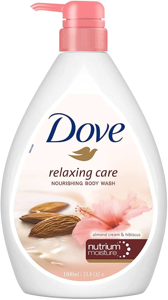 Dove Body wash Relaxing Care Nourishing Body Wash - Almond Cream & Hibiscus, Moisturising, 1 L