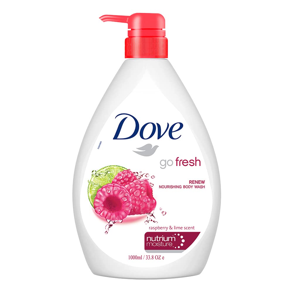 Dove Body wash Renew Nourishing Body Wash - Raspberry & Lime Scent, Refreshing, 1 L