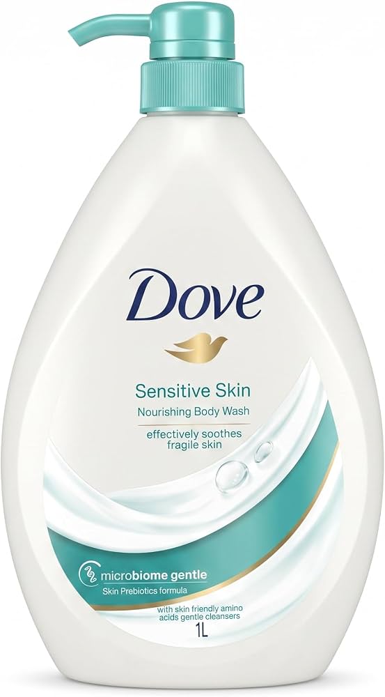 Dove Body wash Sensitive Skin Beauty Nourishing Body Wash - Effectively Soothes, 1 L