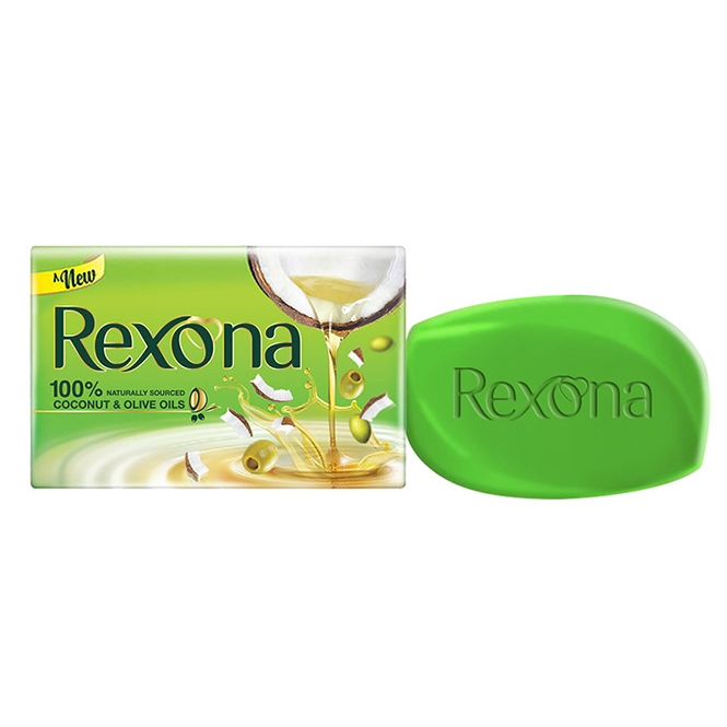 Rexona Coconut & Olive Oil Soap Bar, 100% Naturally Sourced, 150 g (Pack of 3)