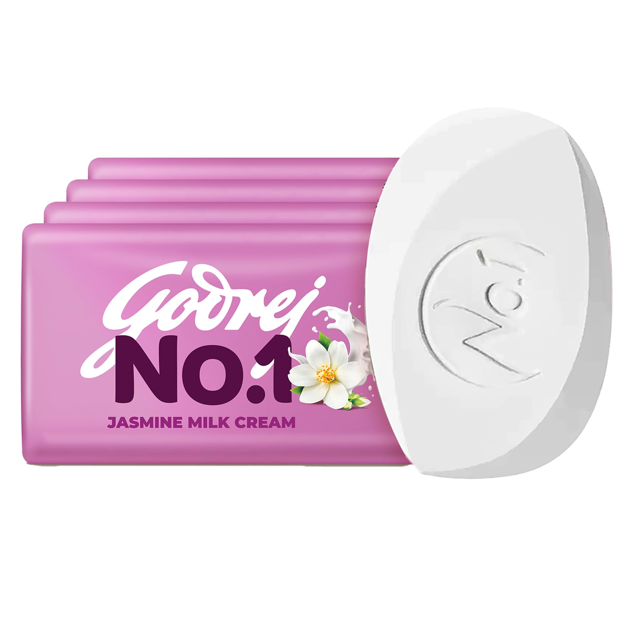 Godrej No.1 Jasmine & Milk Cream Bathing Soap