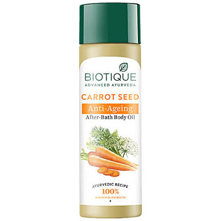 BIOTIQUE Anti-Ageing After-Bath Body Oil - Carrot Seed