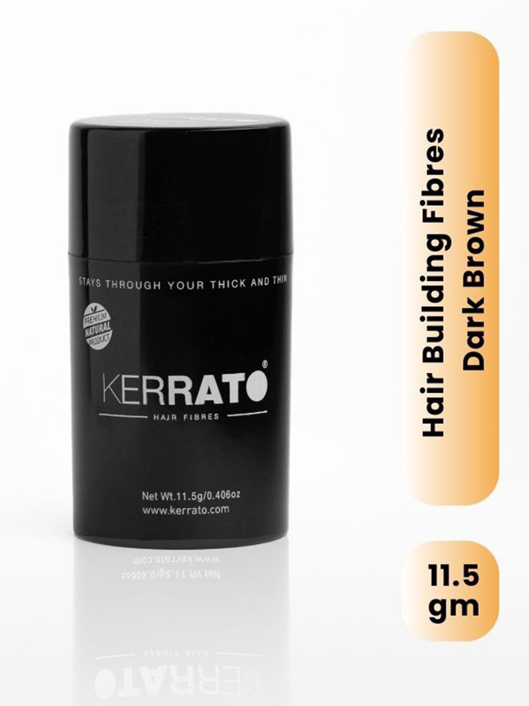 Kerrato Hair Fibres Natural Black Hair Fibres For Thin Hair Natural Black