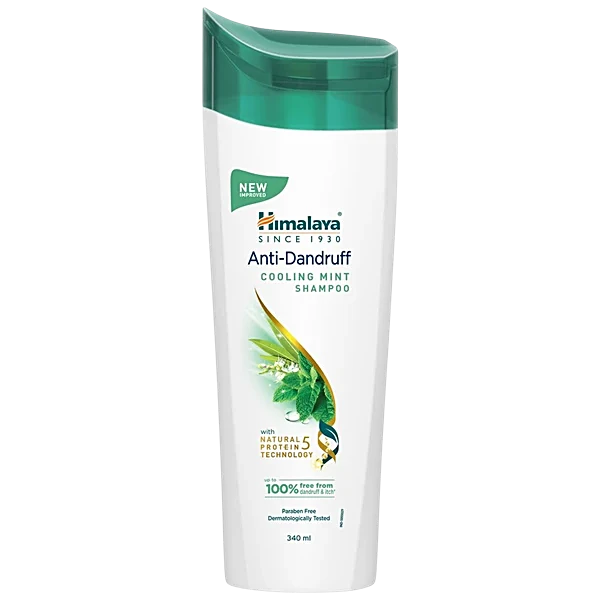 Himalaya Anti-Dandruff Cooling Mint Shampoo up to 00 relief dandruff and itchy scalp with Cooling mint and Tea Tree oil, 340 ml