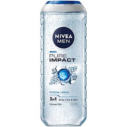 Nivea Men Pure Impact 3 In 1 Shower Gel