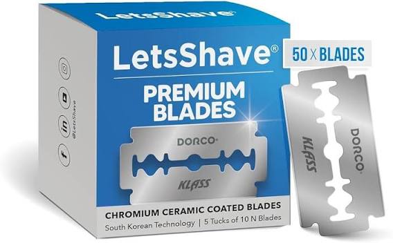 LetsShave Premium Blades, 50 pcs (5x10 pcs)