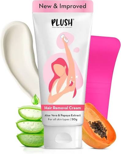 Plush Hair Removal Cream With Aloe Vera & Papaya Extract