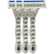 Sanfe Shea Butter 4 In 1 Body Razor - For Hair Removal, Legs, Underarms, Arms, 3 pcs