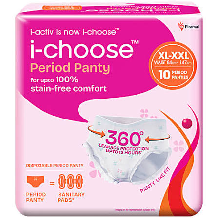 i-choose Disposable Period Panties With Leak Proof 360 Degree Protection - L-XL
