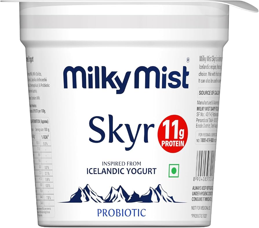 Milky Mist Skyr High Protein Plain Yogurt - Probiotic, 100 g