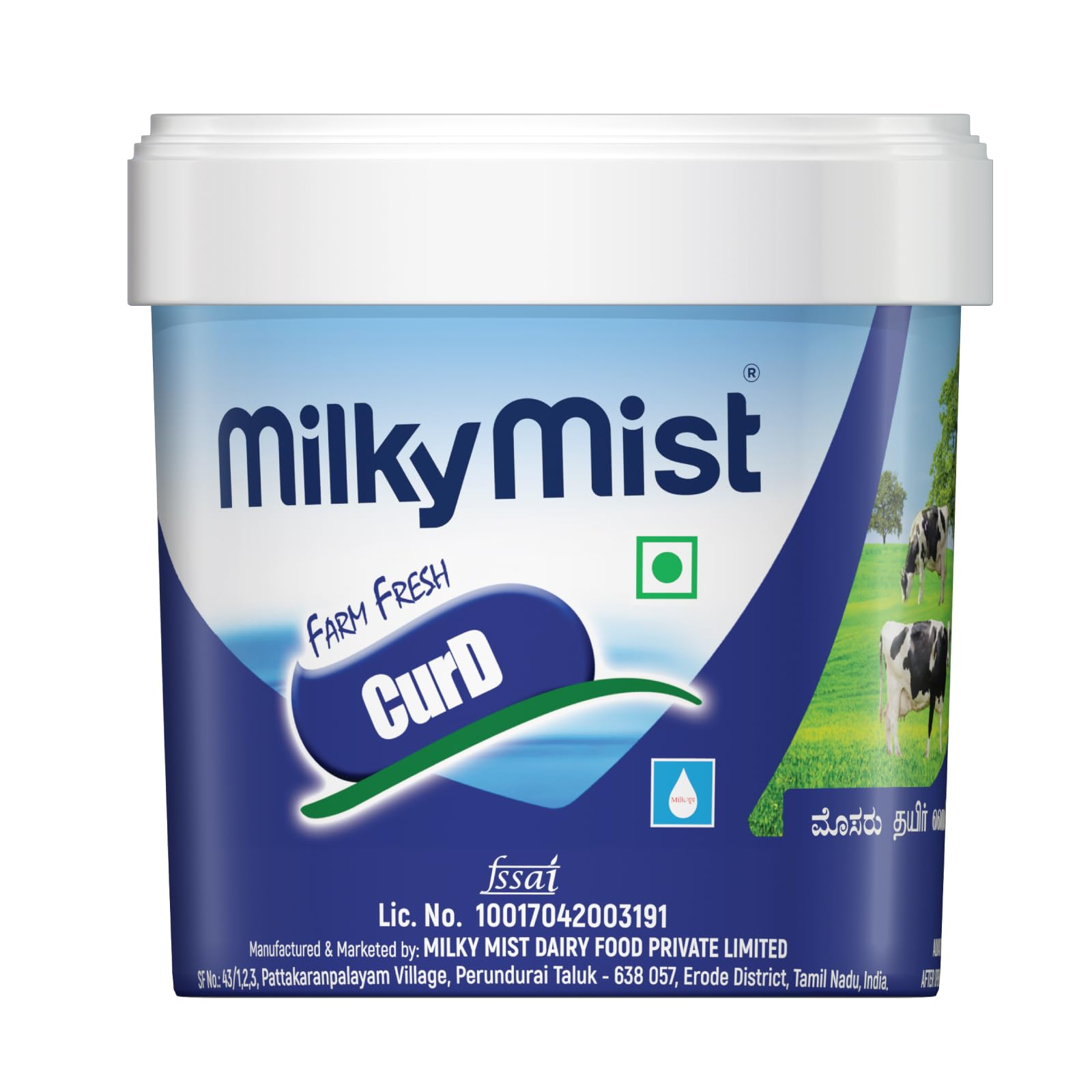 Milky Mist Farm Fresh Curd/Dahi, 1 kg Tub