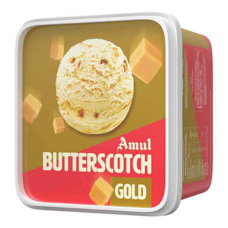 Amul Ice Cream - Gold, Butterscotch, 1 L Tub