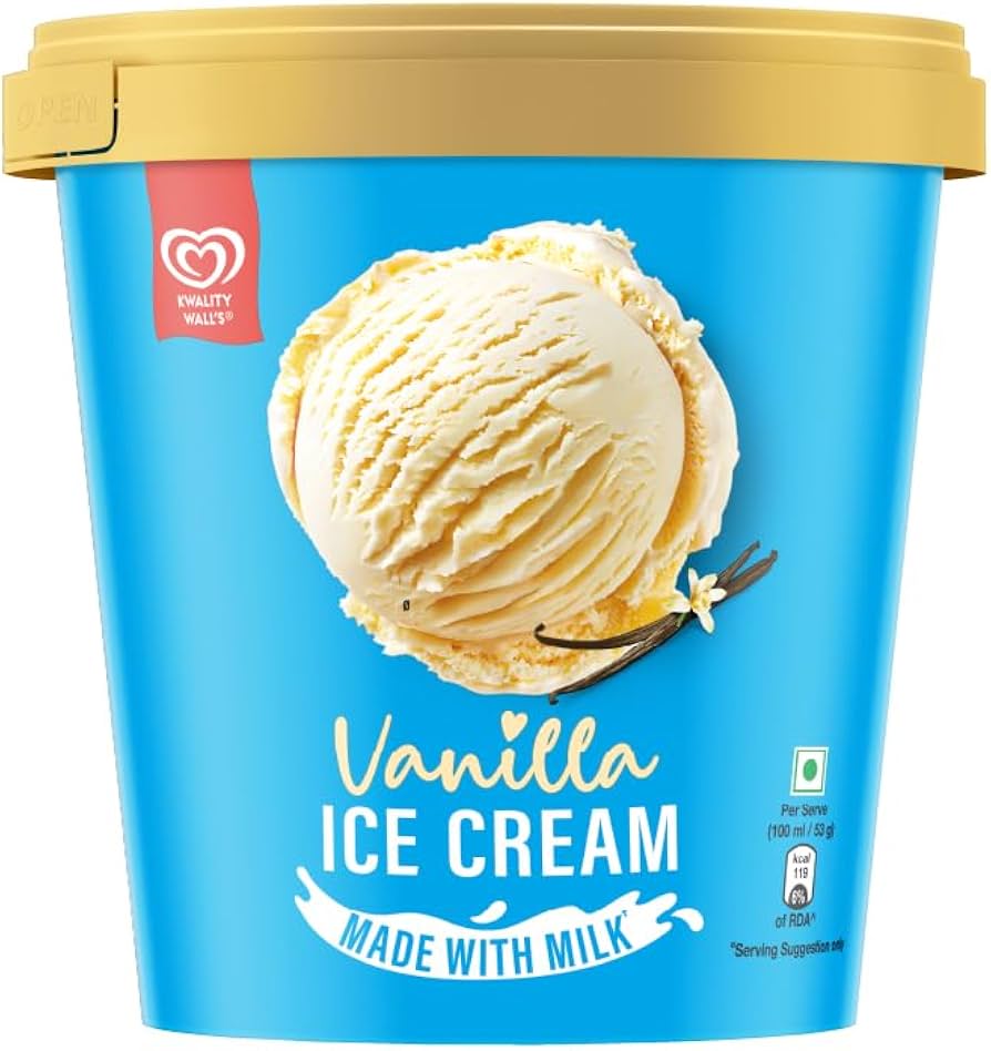 Kwality Wall's Vanilla Ice Cream, 700 ml Tub