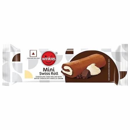 Winkies Mini Chocolate Swiss Roll, 4x25 g (Multipack)