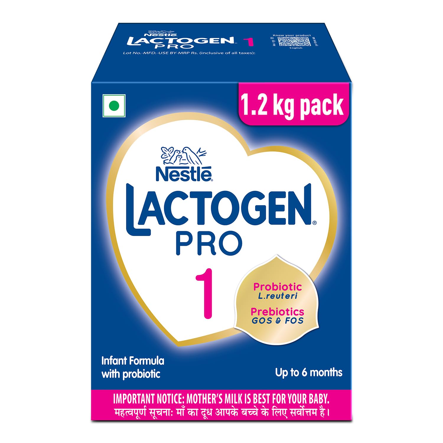 Nestle Lactogen Pro 1 Infant Formula Powder Up To 6 Months, 1.2 kg