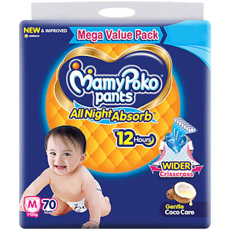 Mamypoko Premium All-Night Absorbency Baby Diapers With Coco Care - Large