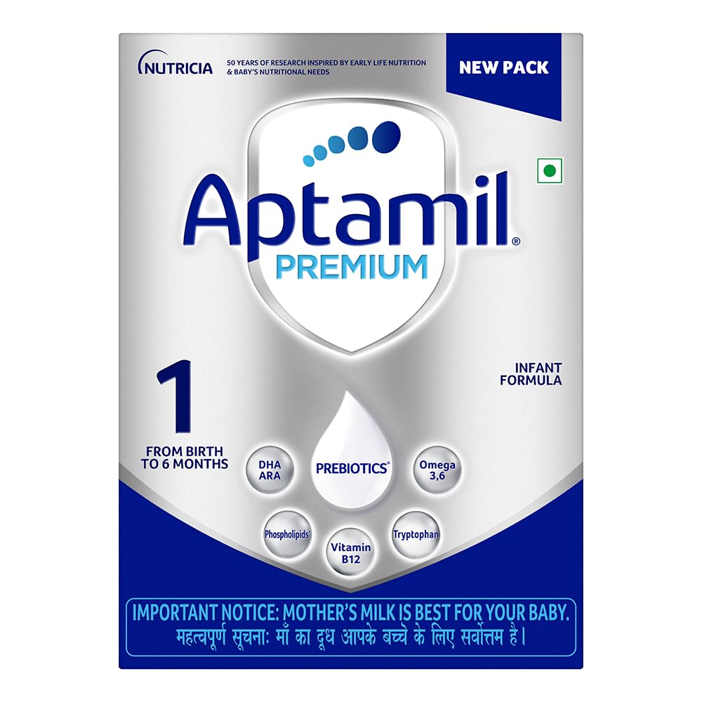 Aptamil Premium Stage 1 Infant Formula - Up To 6 Months, Prebiotics, 400 g Bag In Box