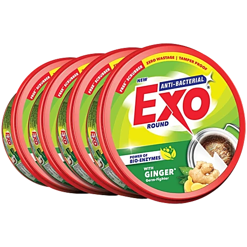 Exo Anti-Bacterial Round Dishwash Bar - Ginger With Power Of Bio-Enzymes