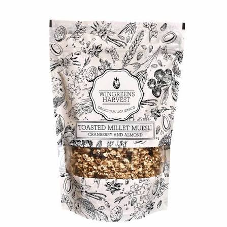 Wingreens Harvest Toasted Millet Muesli - Cranberry & Almond
